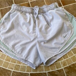 Nike white and mint green shorts